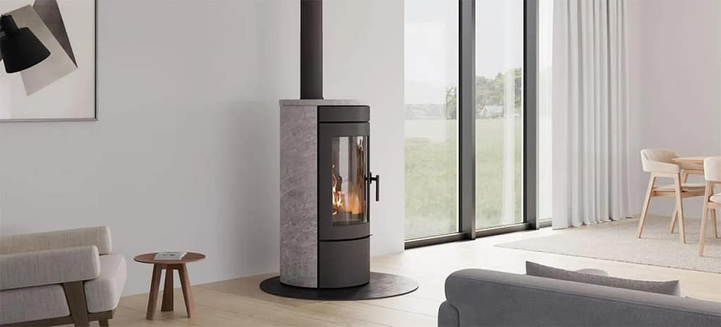 Baldr,vesikiertoinen puutakka, soapstone exterior